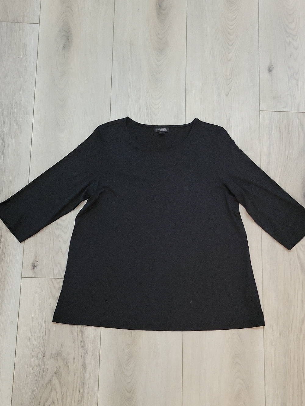 J. Jill Wearever Black Long Sleeve Crewneck Top
